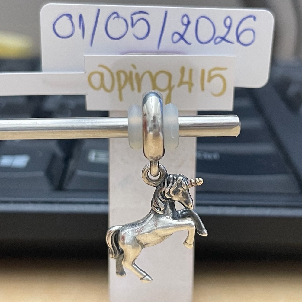 Pandora Two Tone Unicorn Dangle